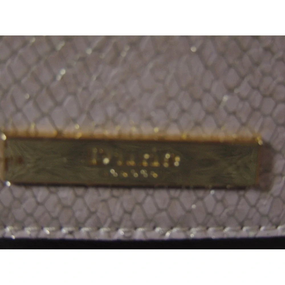 Dune‎ London Satchel Bag Taupe Snakeskin Metallic Crossbody Pouch FLAW READ